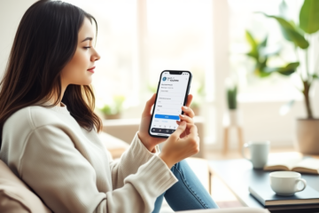 A person using a smartphone to request a loan.