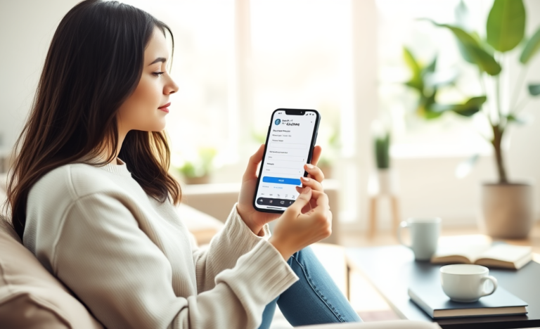 A person using a smartphone to request a loan.