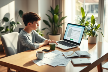A person applying for an online loan with immediate approval on a laptop.
