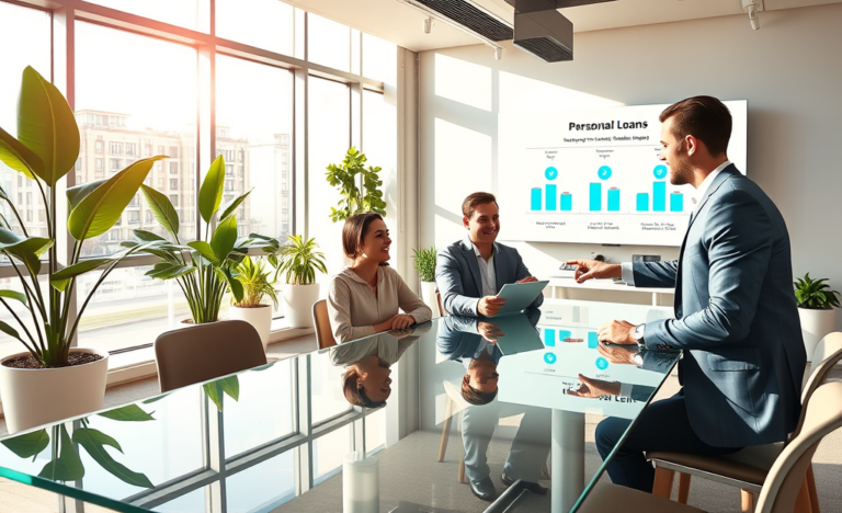 A visual representation of fast and digital personal loan services offered by Macquarie Bank.