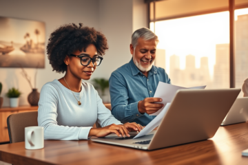 A person applying for a loan online easily and quickly.