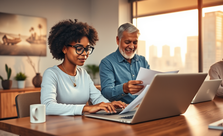 A person applying for a loan online easily and quickly.