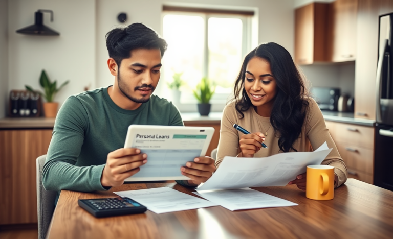A person considering options for a personal loan up to $50,000.