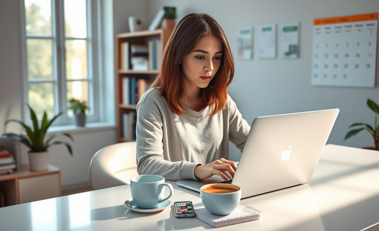 A person using a laptop to earn quick money online with few clicks.