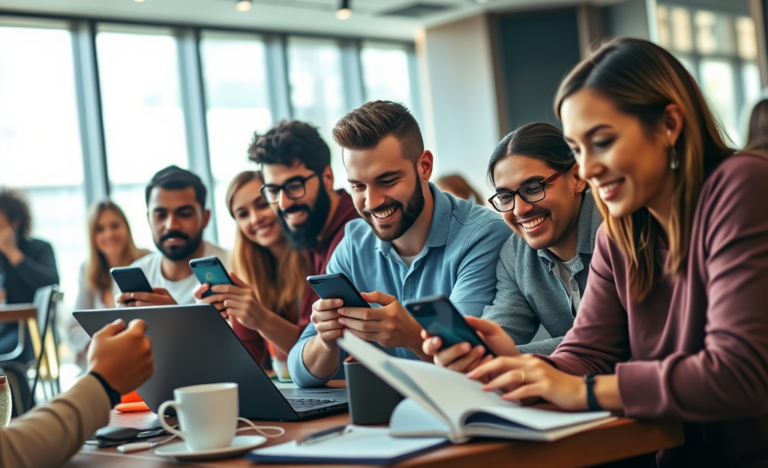 Pessoas diversas comprando ingressos Copa do Mundo 2026 com segurança em um ambiente urbano moderno, usando smartphones e laptops