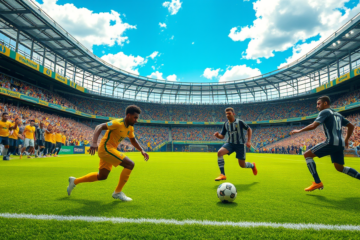 Torcida vibrante e jogadores em ação na disputa entre Cuiabá e América-MG em estádio durante partida de futebol em 2026